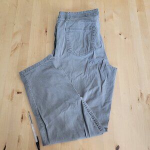 George Premium 5 Pocket Chino Pants Men's Size 33x30 Brown Gray Straight Leg